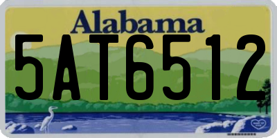 AL license plate 5AT6512