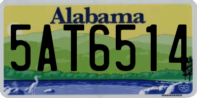 AL license plate 5AT6514