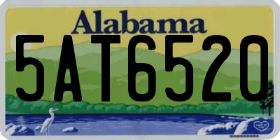 AL license plate 5AT6520