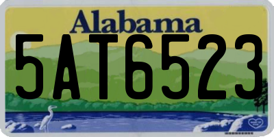 AL license plate 5AT6523