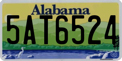 AL license plate 5AT6524