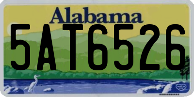 AL license plate 5AT6526