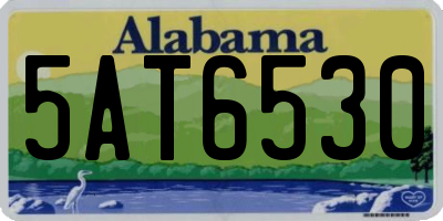 AL license plate 5AT6530