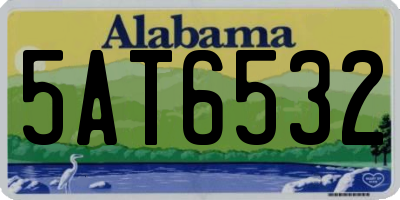 AL license plate 5AT6532