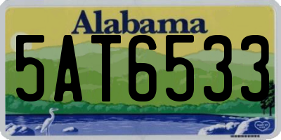 AL license plate 5AT6533