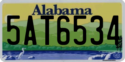 AL license plate 5AT6534