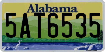 AL license plate 5AT6535