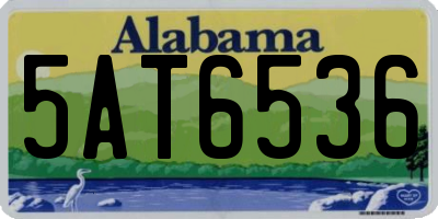 AL license plate 5AT6536