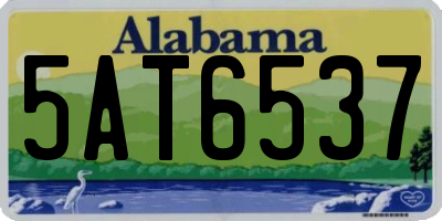AL license plate 5AT6537
