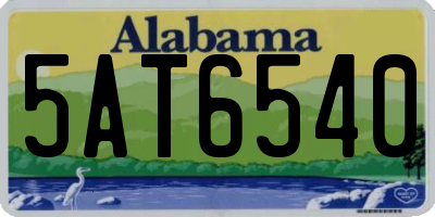 AL license plate 5AT6540