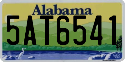 AL license plate 5AT6541