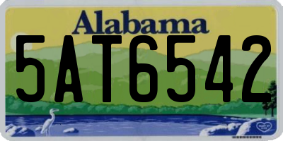 AL license plate 5AT6542