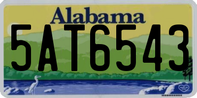 AL license plate 5AT6543