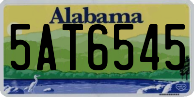 AL license plate 5AT6545