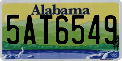 AL license plate 5AT6549