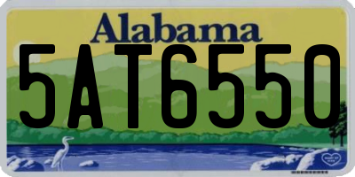 AL license plate 5AT6550