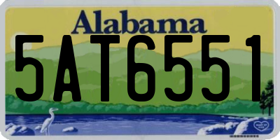 AL license plate 5AT6551
