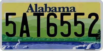 AL license plate 5AT6552
