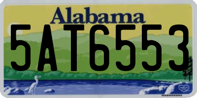 AL license plate 5AT6553