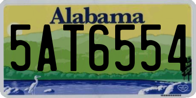 AL license plate 5AT6554