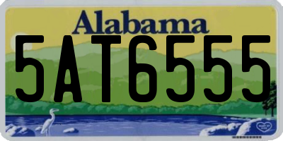 AL license plate 5AT6555