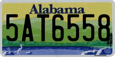 AL license plate 5AT6558