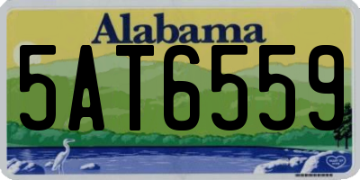 AL license plate 5AT6559