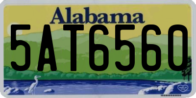 AL license plate 5AT6560