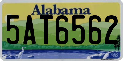 AL license plate 5AT6562