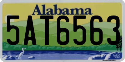 AL license plate 5AT6563