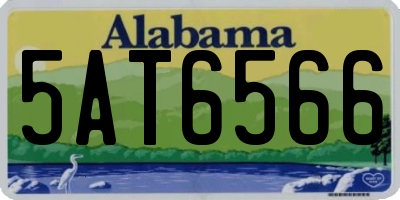 AL license plate 5AT6566