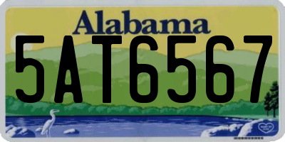 AL license plate 5AT6567
