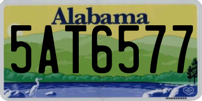 AL license plate 5AT6577