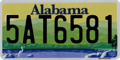 AL license plate 5AT6581