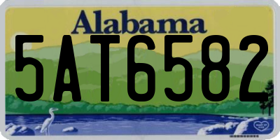 AL license plate 5AT6582