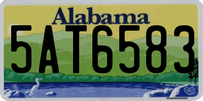 AL license plate 5AT6583
