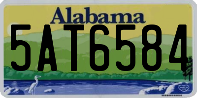 AL license plate 5AT6584