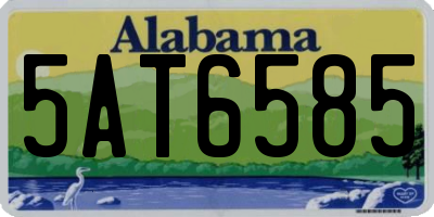 AL license plate 5AT6585