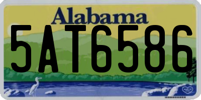 AL license plate 5AT6586