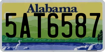 AL license plate 5AT6587