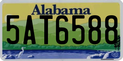 AL license plate 5AT6588
