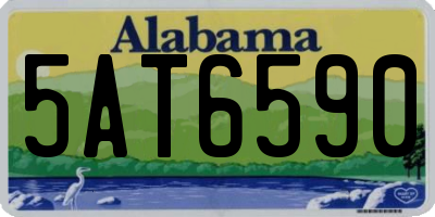 AL license plate 5AT6590