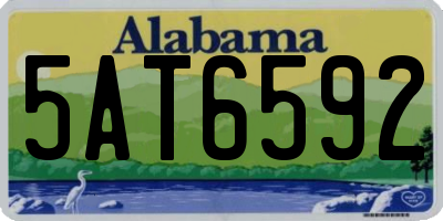 AL license plate 5AT6592