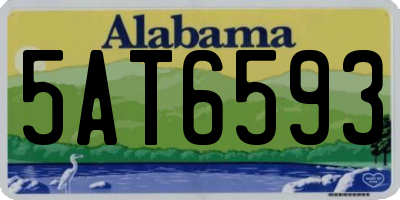 AL license plate 5AT6593