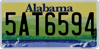 AL license plate 5AT6594