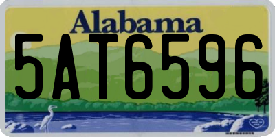 AL license plate 5AT6596