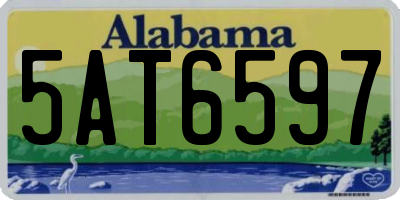 AL license plate 5AT6597