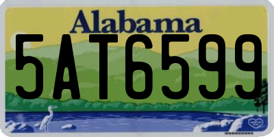 AL license plate 5AT6599