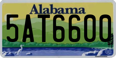 AL license plate 5AT6600
