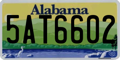 AL license plate 5AT6602